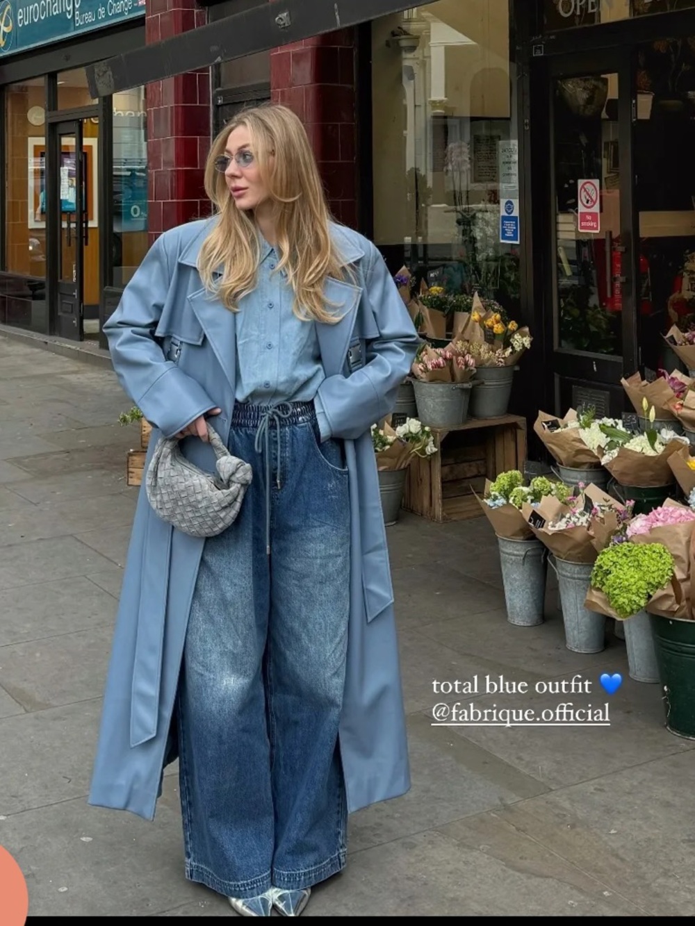 New Fabrique Bulb Shimmer Wide-leg Jeans in Cotton Denim